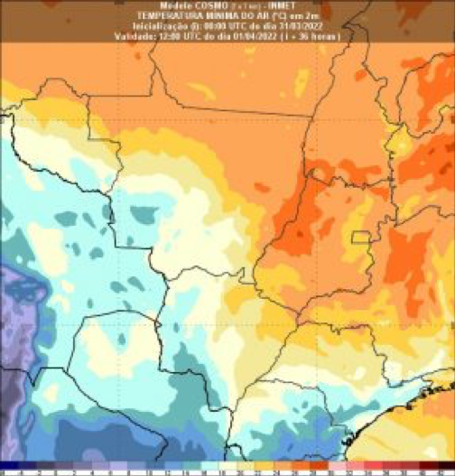 Ar frio derruba temperaturas da fronteira a 10°C; Inmet emite alerta para 47 municípios Ar frio derruba temperaturas da fronteira a 10°C; Inmet emite alerta para 47 municípios