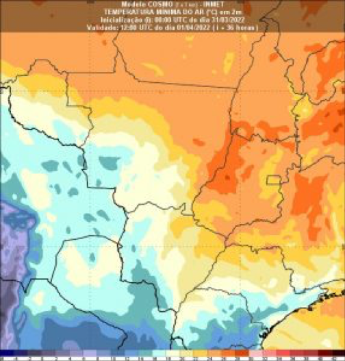 Ar frio derruba temperaturas da fronteira a 10°C; Inmet emite alerta para 47 municípios