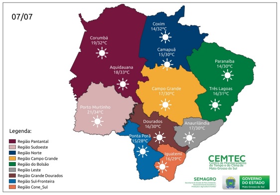 Meteorologia prevê mais um dia seco em MS com desconforto à saúde