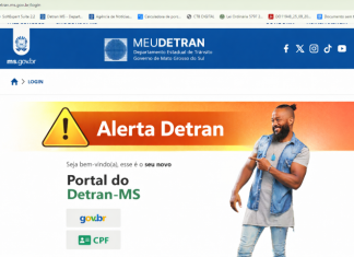 Consulta sem login? Desconfie: site oficial termina em gov.br e pagamentos só para destinatário Detran-MS Home