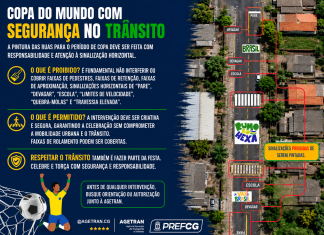 Agetran alerta para regras em pinturas de ruas durante a Copa Home