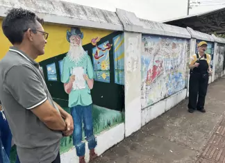 Com verba do FMIC, murais da ferrovia ganham site no sábado Home